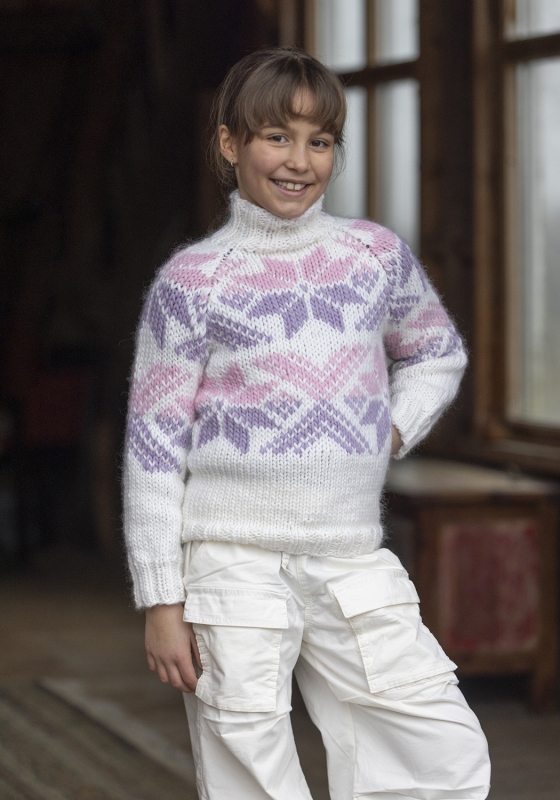 "Sno" genser- Viking Design 2410-4F Kit - 4 - 12 år - Viking Snorre, fra Viking