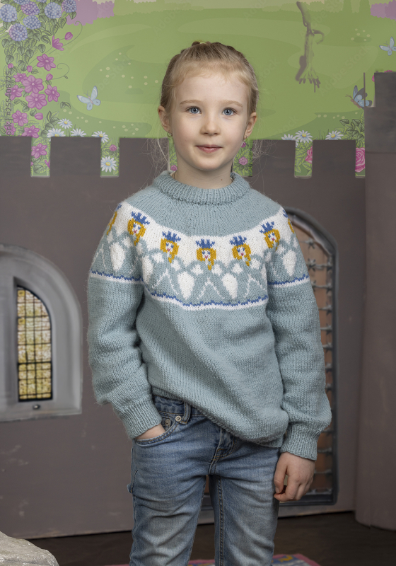 Vanessa genser - Viking Design 2505-1A Kit - 2-12 År - Viking Alpaca Storm, fra Viking