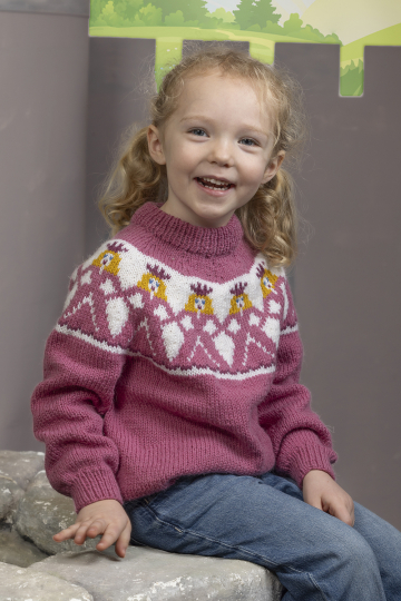 Vanessa genser - Viking Design 2505-1B Kit - 2-12 År - Viking Alpaca Storm