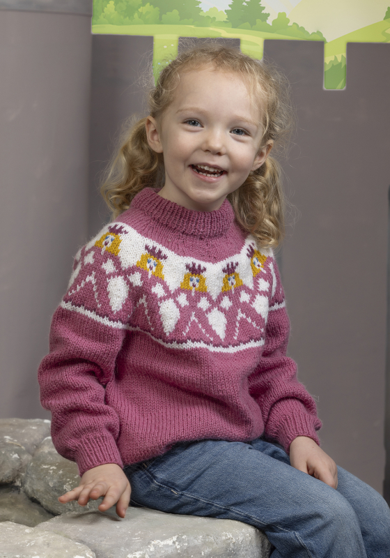 Vanessa genser - Viking Design 2505-1B Kit - 2-12 År - Viking Alpaca Storm, fra Viking