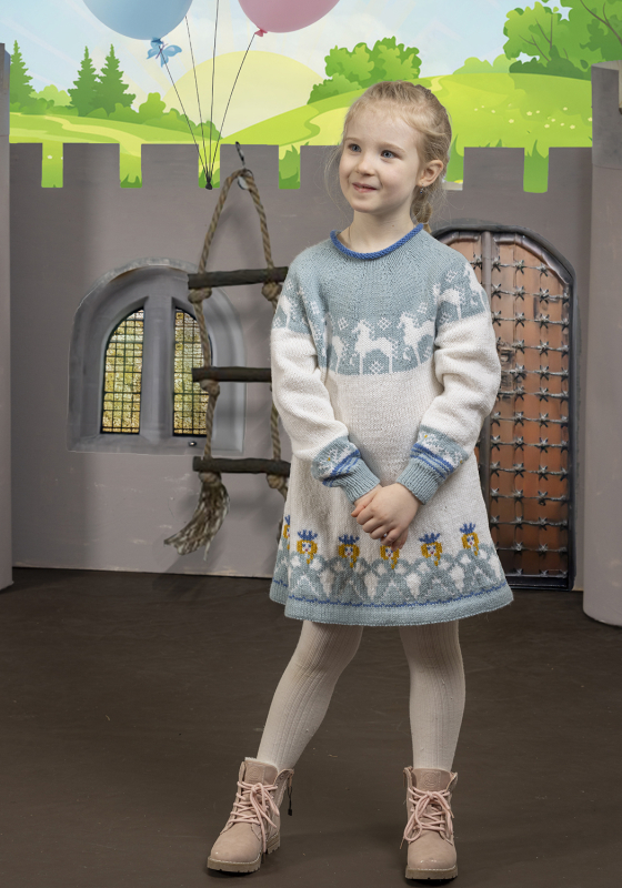 Cassandra tunika - Viking Design 2505-2A Kit - 2-12 År - Viking Alpaca Storm, fra Viking