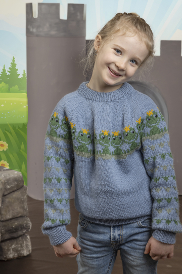 Drømmeprinsen genser - Viking Design 2505-5 Kit - 2-12 År - Viking Alpaca Storm