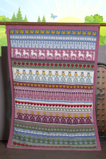 Prinsesse tæppe - Viking Design 2505-6 Kit - 102 x 140 cm - Viking Alpaca Storm