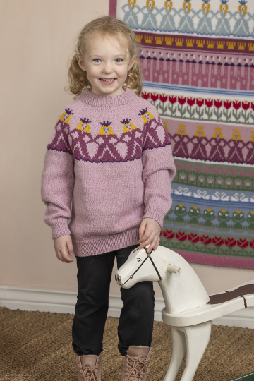 Marielle genser - Viking Design 2505-8B Kit - 2-12 År - Viking Alpaca Storm