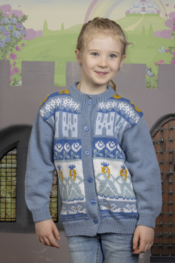 Ingfrid cardigan - Viking Design 2505-9 Kit - 2-12 År - Viking Alpaca Storm
