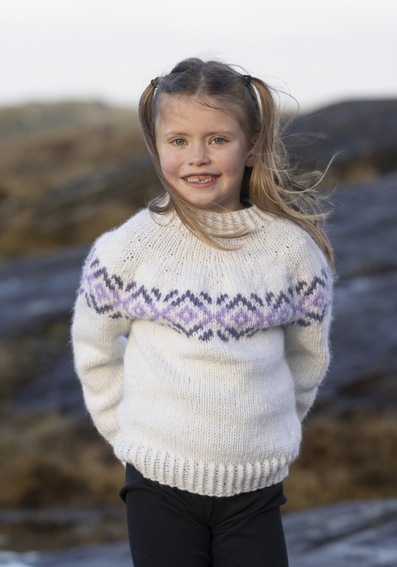 "Caligo" Genser - Viking Design 2407-5A Kit - 2 - 12 år - Viking Hobbygarn, fra Viking