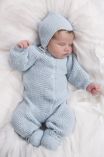 Babysæt, dragt, hue og sokker - Viking Design 1301-20 Kit - 0 - 9mdr - Viking Bjørk