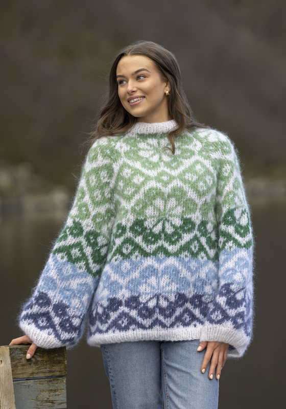 "Irja" Genser - Viking Design 2511-4A Kit - XS-XXL - Viking Mohrino, fra Viking