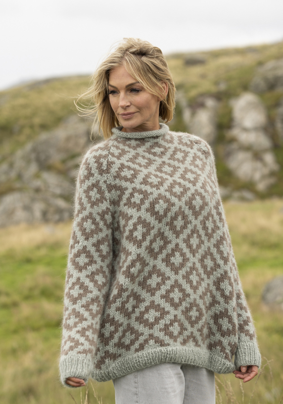 "Veslemøy" Genser - Viking Design 2519-7B Kit - XS-XL - Viking Alpaca Bris , fra Viking