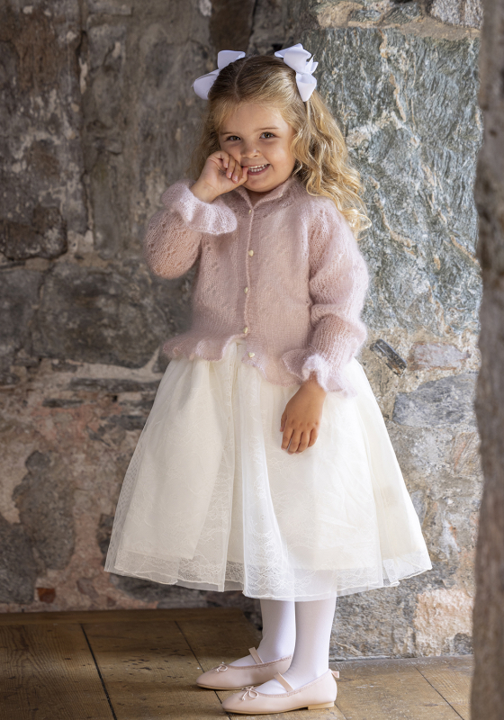 "Svane" Cardigan - Viking Design 2520-1 - 2-12år - Viking Kid-Silk, fra Viking