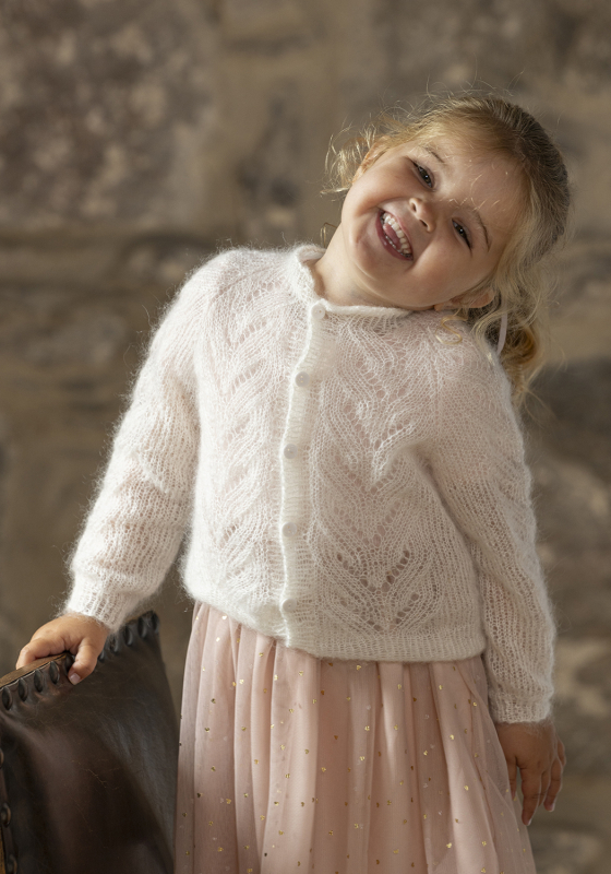 "Mille" Cardigan - Viking Design 2520-13 Kit - 2-12år - Viking Kid-Silk, fra Viking