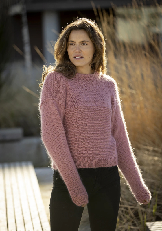 "Joy" Genser - Viking Design 2313-2 Kit - XS-XXL - Viking Alpaca Storm & Viking kid silk, fra Viking