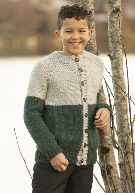 "Devid" genser - Viking Design 2405-5B Kit - 2 - 12 år - Viking Snorre, fra Viking