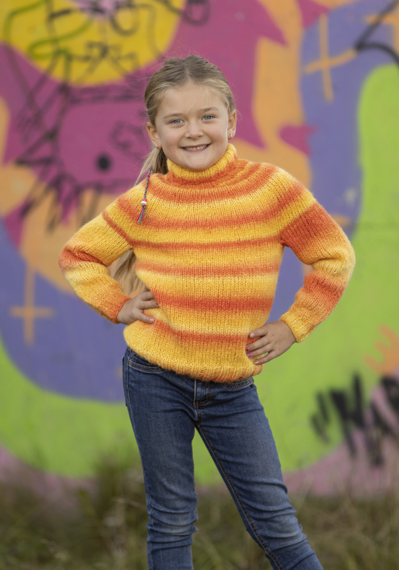 "Albus" Genser - Viking Design 2337-1A Kit - 2-12 år - Viking Alpaca Bris Multi, fra Viking