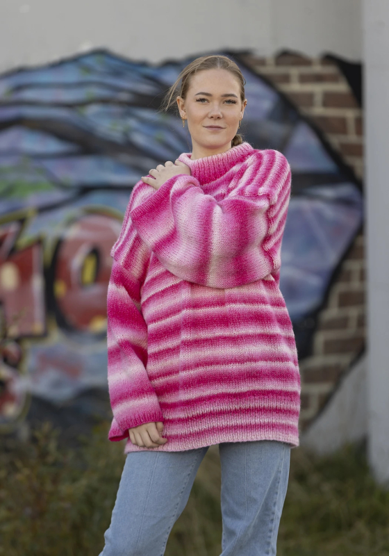 "Pinky" genser - Viking Design 2337-2 Kit - XS-XL - Viking Alpaca Bris Multi, fra Viking