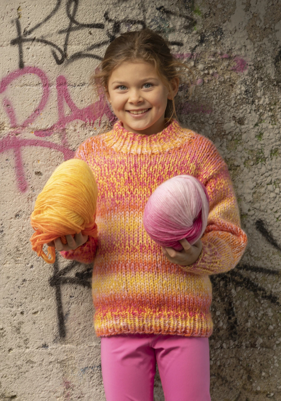 "Gild" Genser - Viking Design 2337-3 Kit - 2-12 år - Viking Alpaca Bris Multi, fra Viking