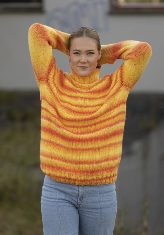 "Albus" genser - Viking Design 2337-4B Kit - XS-XXL - Viking Alpaca Bris Multi, fra Viking