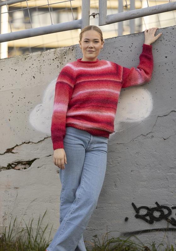 "Maroon" genser - Viking Design 2337-5A Kit - XS-XXL - Viking Alpaca Bris Multi, fra Viking