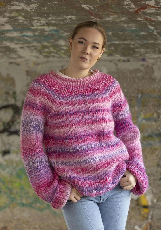 "Ren" genser - Viking Design 2337-13 Kit - XS-XXL - Viking Alpaca Bris Multi, fra Viking