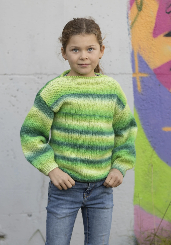 "Kulør" Genser - Viking Design 2337-15 Kit - 2-14 år - Viking Alpaca Bris Multi, fra Viking
