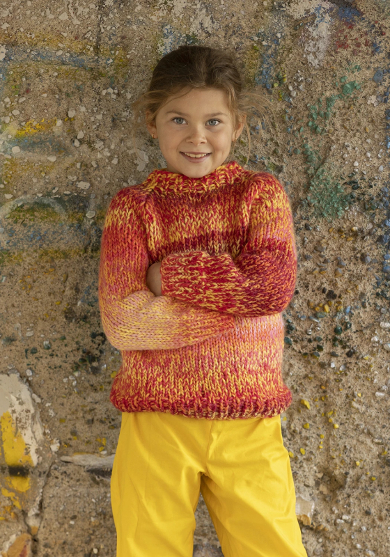 "Futt" Genser - Viking Design 2337-18A Kit - 2-12 år - Viking Alpaca Bris Multi, fra Viking