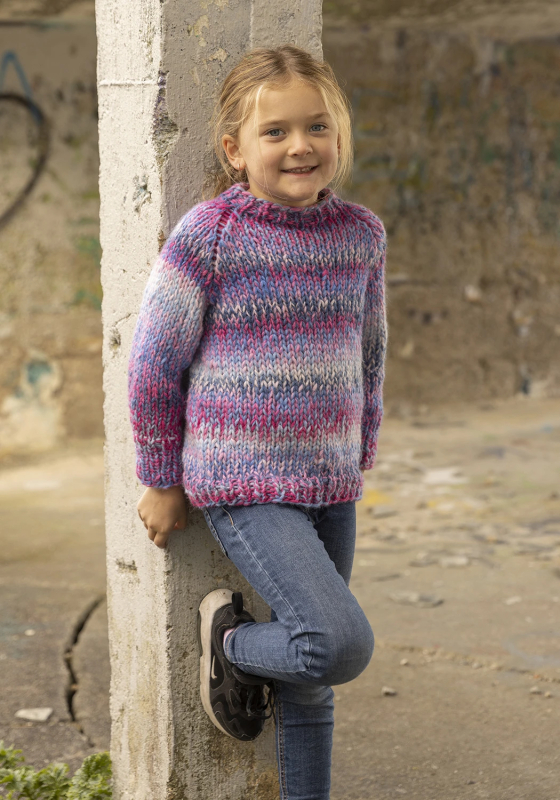 "Futt" Genser - Viking Design 2337-18B Kit - 2-12 år - Viking Alpaca Bris Multi, fra Viking