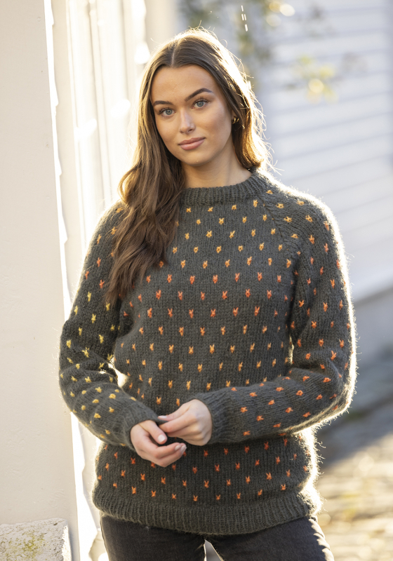 "Rekarda" Genser - Viking Design 2526-2A Kit - XS-XXL - Viking Alpaca Bris & bris multi, fra Viking