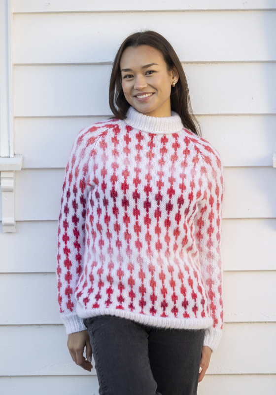 "Livea" Genser - Viking Design 2526-5A Kit - XS-XXL - Viking Alpaca Bris & bris multi, fra Viking