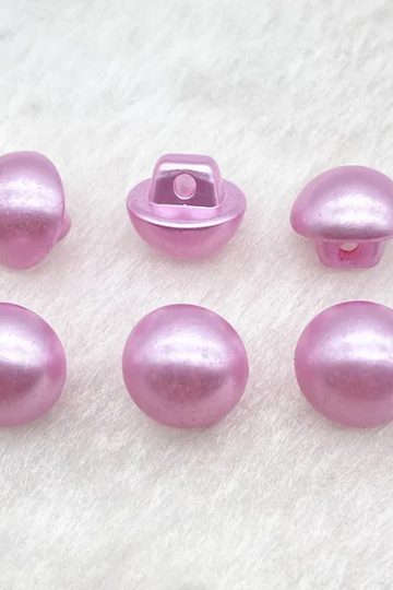 Lyselilla champignon plastikknap, 10 mm