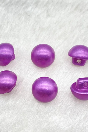 Gammelrosa champignon plastikknap, 10 mm