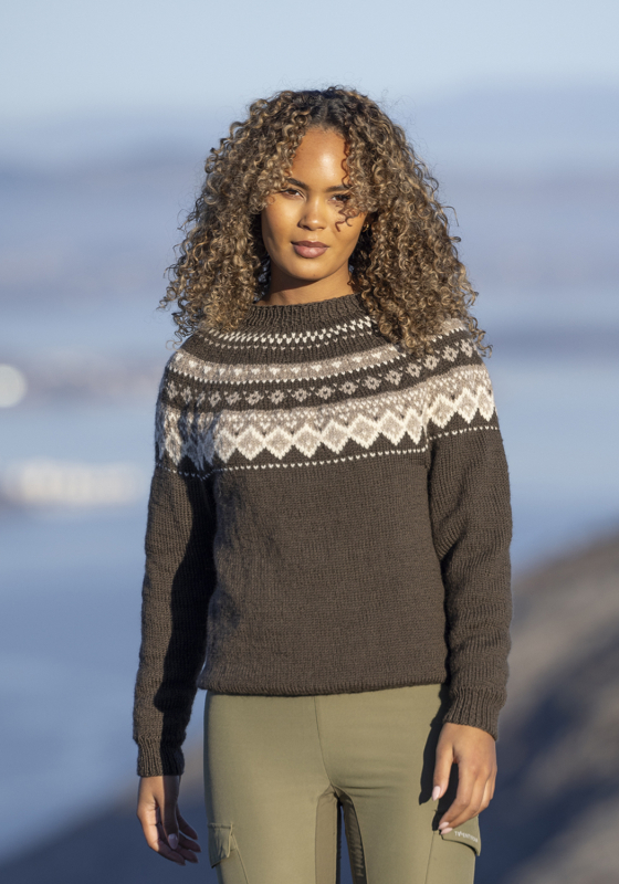 "Fjellbris" Genser - Viking Design 2524-1A Kit - XS-XXL - Viking Eco Highland Wool, fra Viking