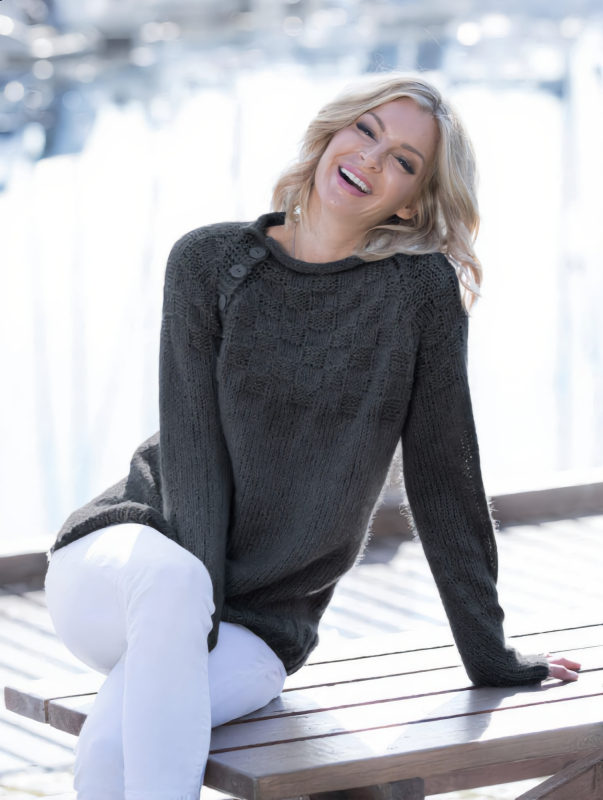 "Blege" Genser - Viking Design 1811-5B Kit - XS-XXL - Viking Alpaca Bris, fra Viking