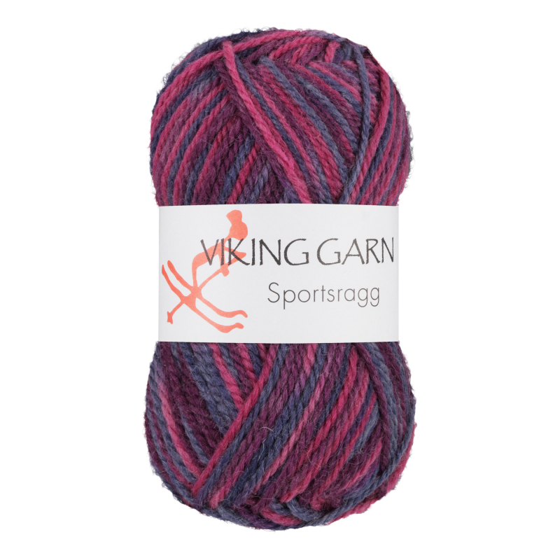 Viking Sportsragg - 566 Multi rosa/blå, Uld/Akryl/Nylon, fra Viking billede