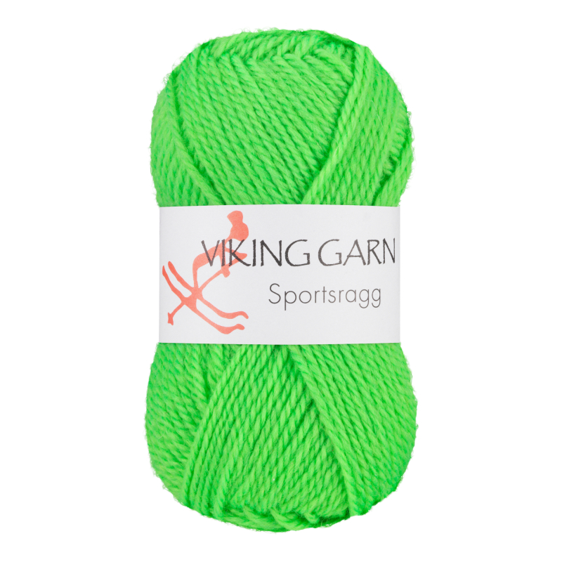 Viking Sportsragg - 535 Neongrøn, Uld/Akryl/Nylon, fra Viking billede