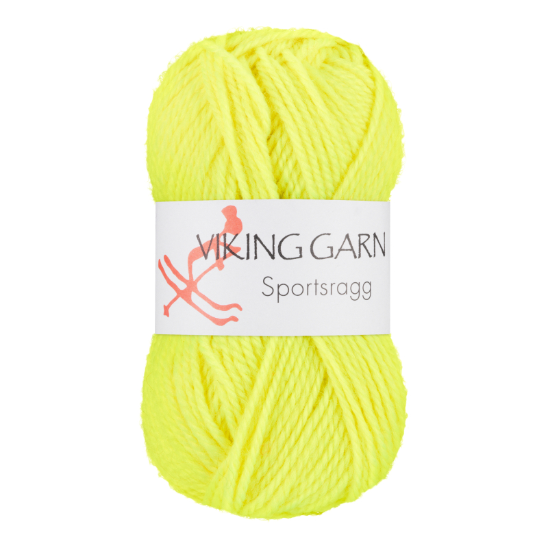 Viking Sportsragg - 549 Neongul, Uld/Akryl/Nylon, fra Viking billede