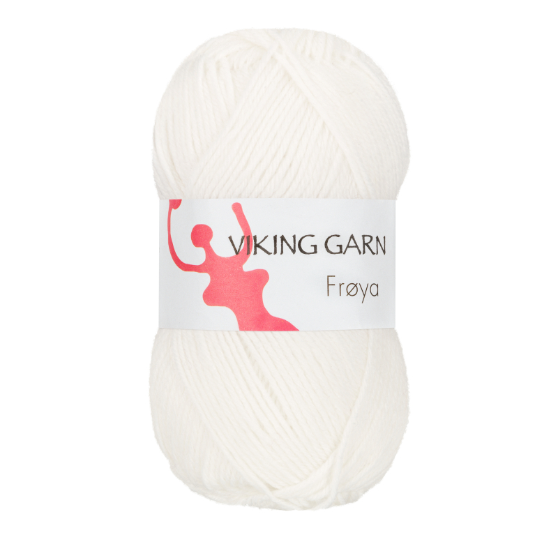 Viking Frøya - 202 Hvid, Uld/nylon, fra Viking billede