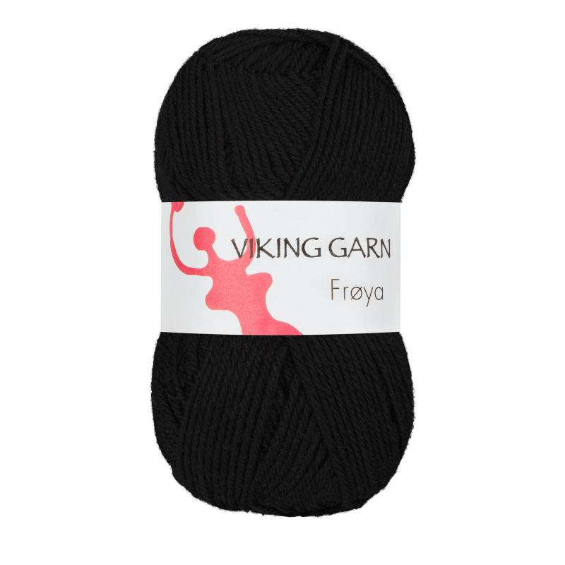 Viking Frøya - 201 Sort, Uld/nylon, fra Viking billede