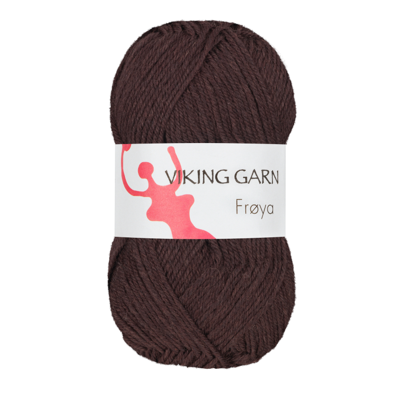 Viking Frøya - 255 Mørk brun, Uld/nylon, fra Viking billede
