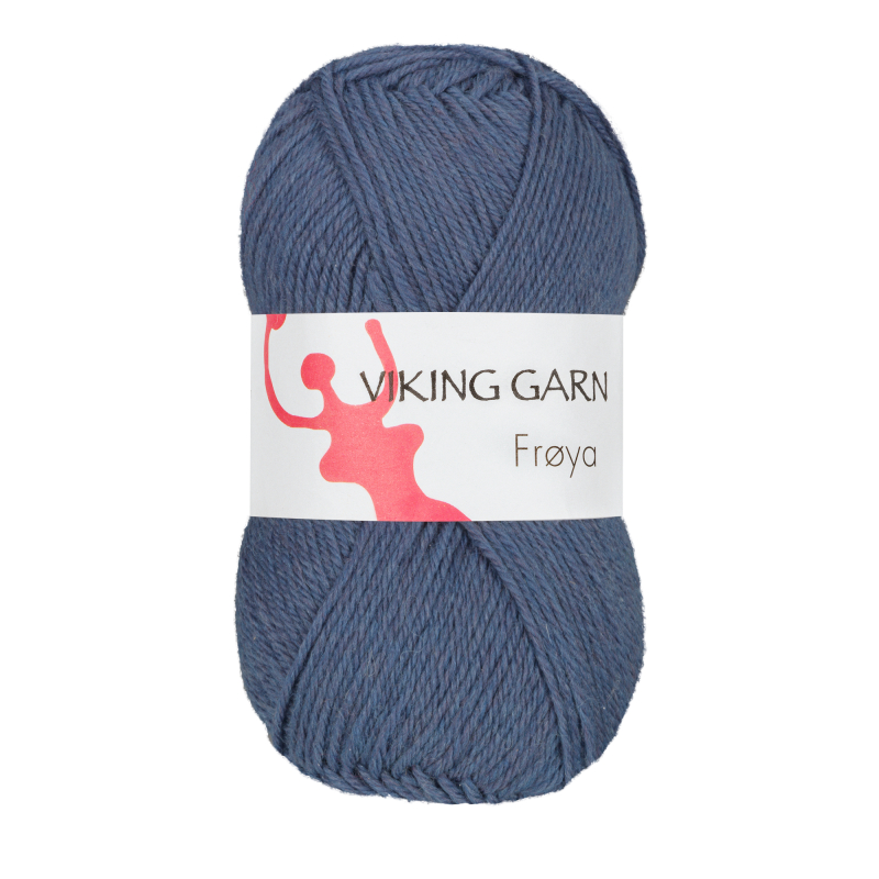 Viking Frøya - 225 Jeansblå, Uld/nylon, fra Viking billede