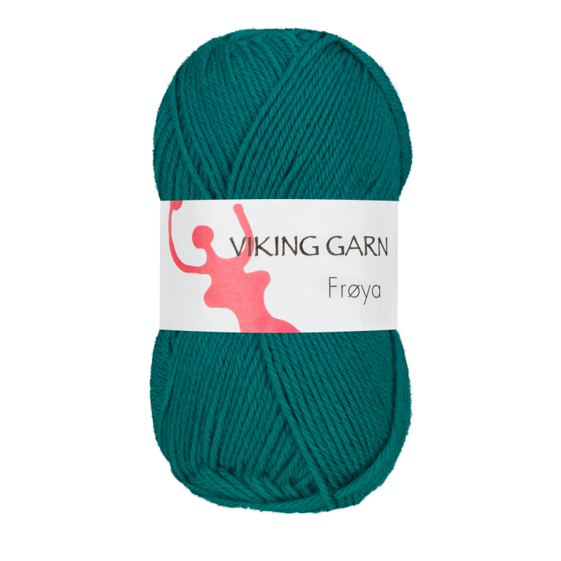 Viking Frøya - 230 Tyrkis, Uld/nylon, fra Viking billede