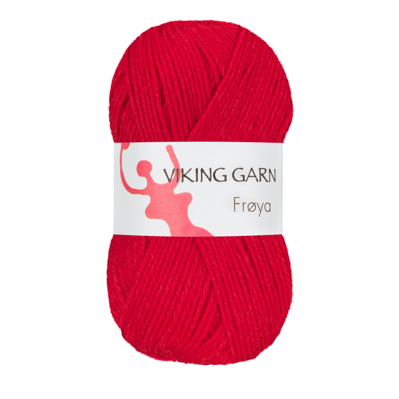 Viking Frøya - 204 Rød, Uld/nylon, fra Viking billede