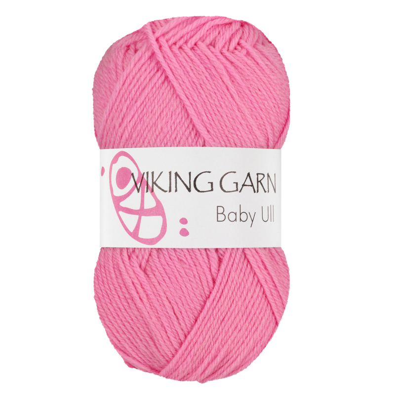 Viking Baby Ull - 361 Stærk rosa, Merinould, fra Viking billede