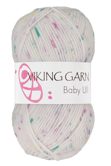 Viking Baby Ull - 304 Hvid print