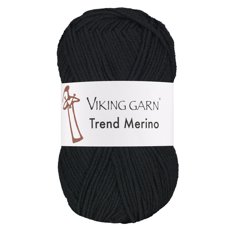 Viking Trend Merino 403 Sort, Merinould, fra Viking billede