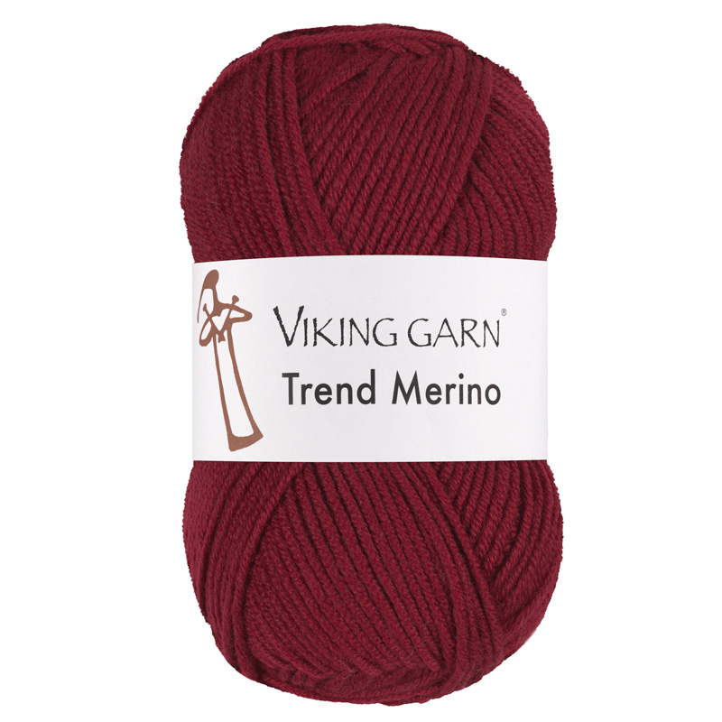 Viking Trend Merino 455 Mørk rød, Merinould, fra Viking