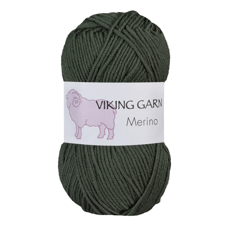 Viking Merino 836 Mørk grøn, Merinould, fra Viking