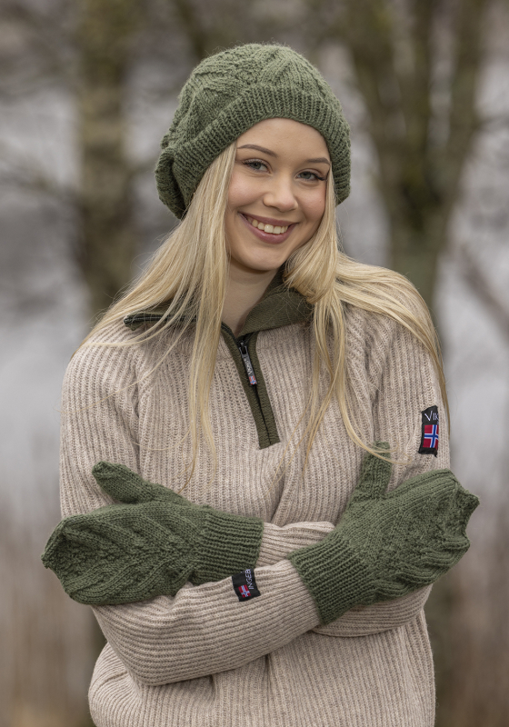 Mosedott hue og vanter - Viking Design 2508-12 Kit - Dame - Viking Sportsragg, fra Viking
