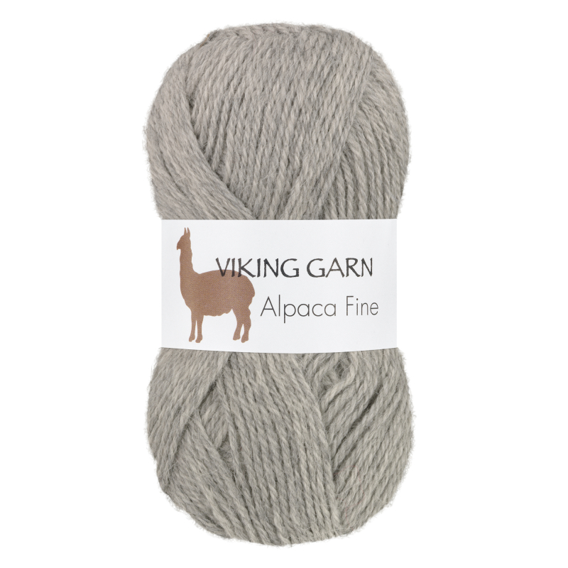 Viking Alpaca Fine 613 Lys grå, Alpaca / Merino uld, fra Viking