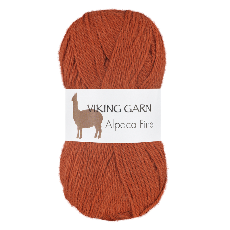 Viking Alpaca Fine 654 Brændt orange, Alpaca / Merino uld, fra Viking