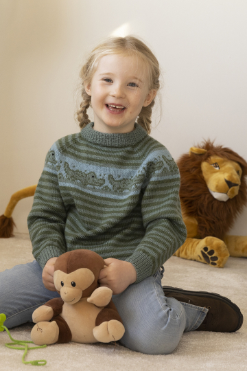 Krokodille genser - Viking Design 2401-8 Kit - 2 - 12 år - Viking Baby ull